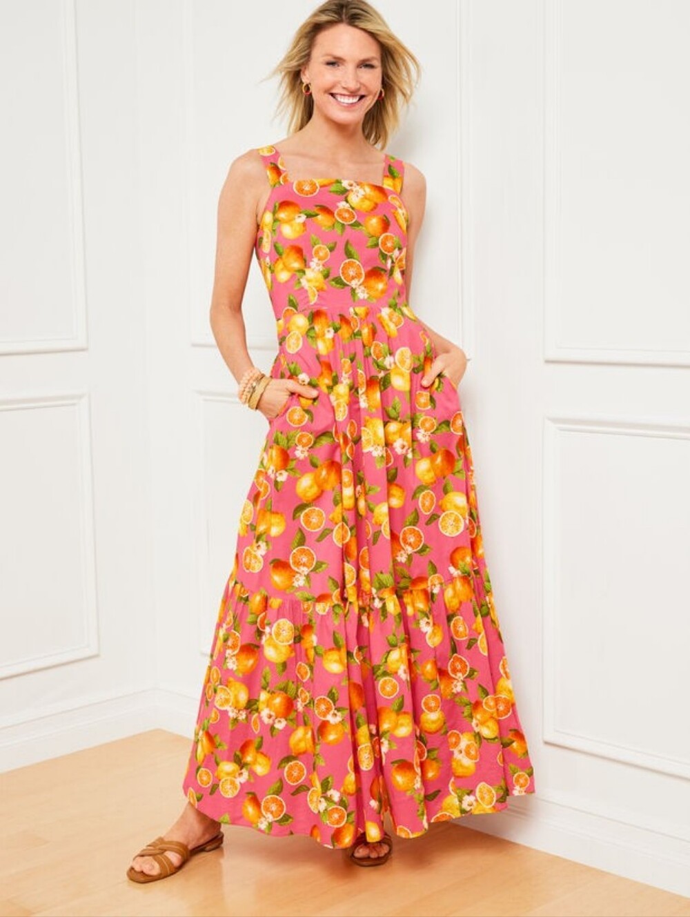 Talbots Tiered Maxi Dress - Lemons and Oranges
